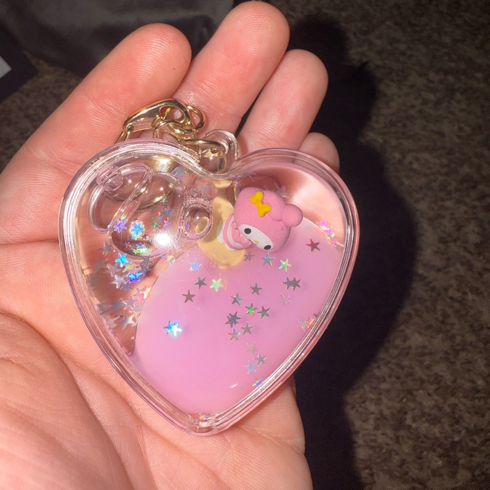 Floating My Melody- Hello Kitty and Friends Heart Keychain